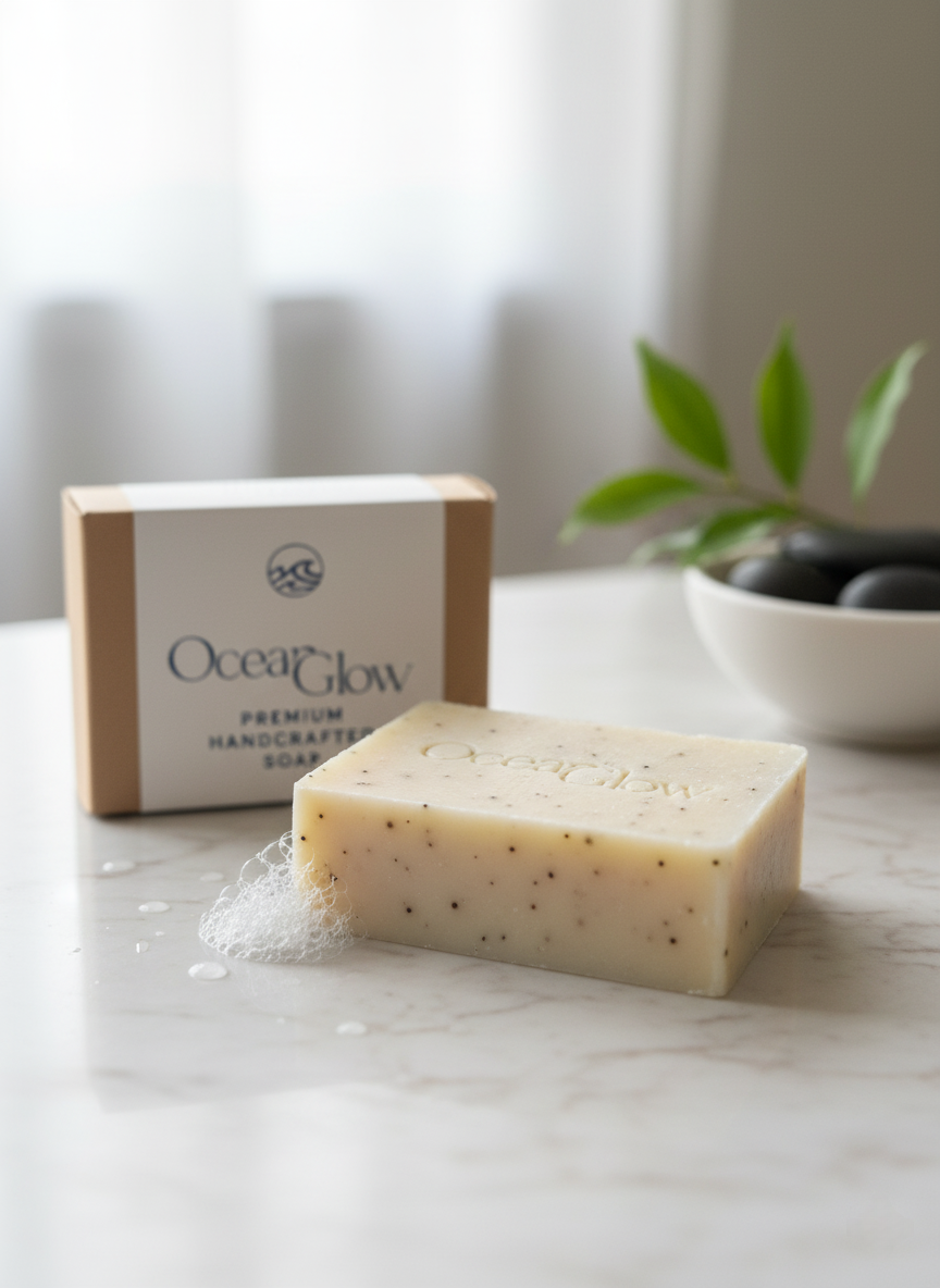 Handmade organic sea moss soap bars